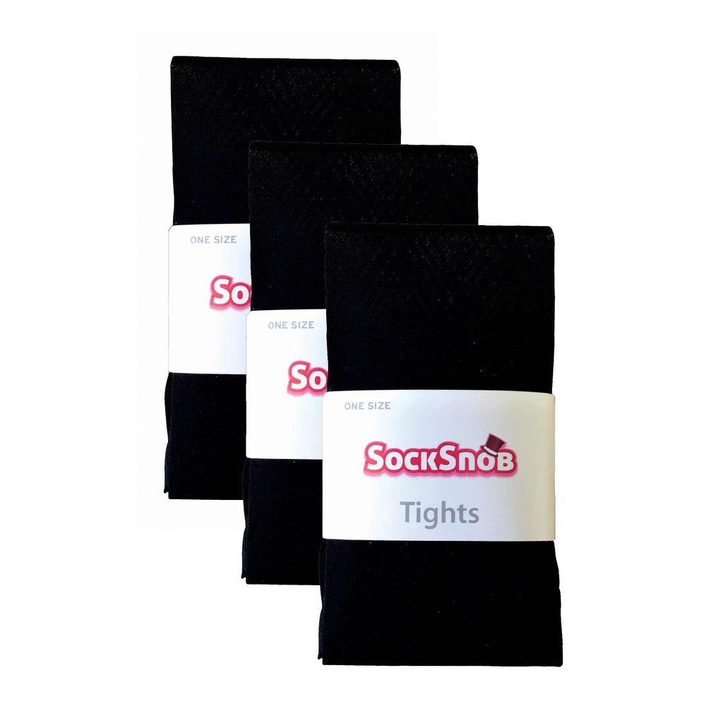3 Pair Ladies Coloured Opaque 80 Denier Plain Block Colour Tights