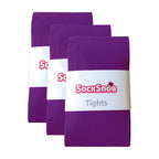 3 Pair Ladies Coloured Opaque 80 Denier Plain Block Colour Tights