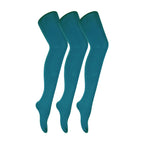 3 Pair Ladies Coloured Opaque 80 Denier Plain Block Colour Tights