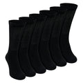 6 Pairs Mens Cotton Diabetic Socks - Soft Non Binding Everyday Comfort Socks
