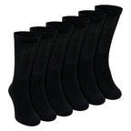 6 Pairs Mens Cotton Diabetic Socks - Soft Non Binding Everyday Comfort Socks