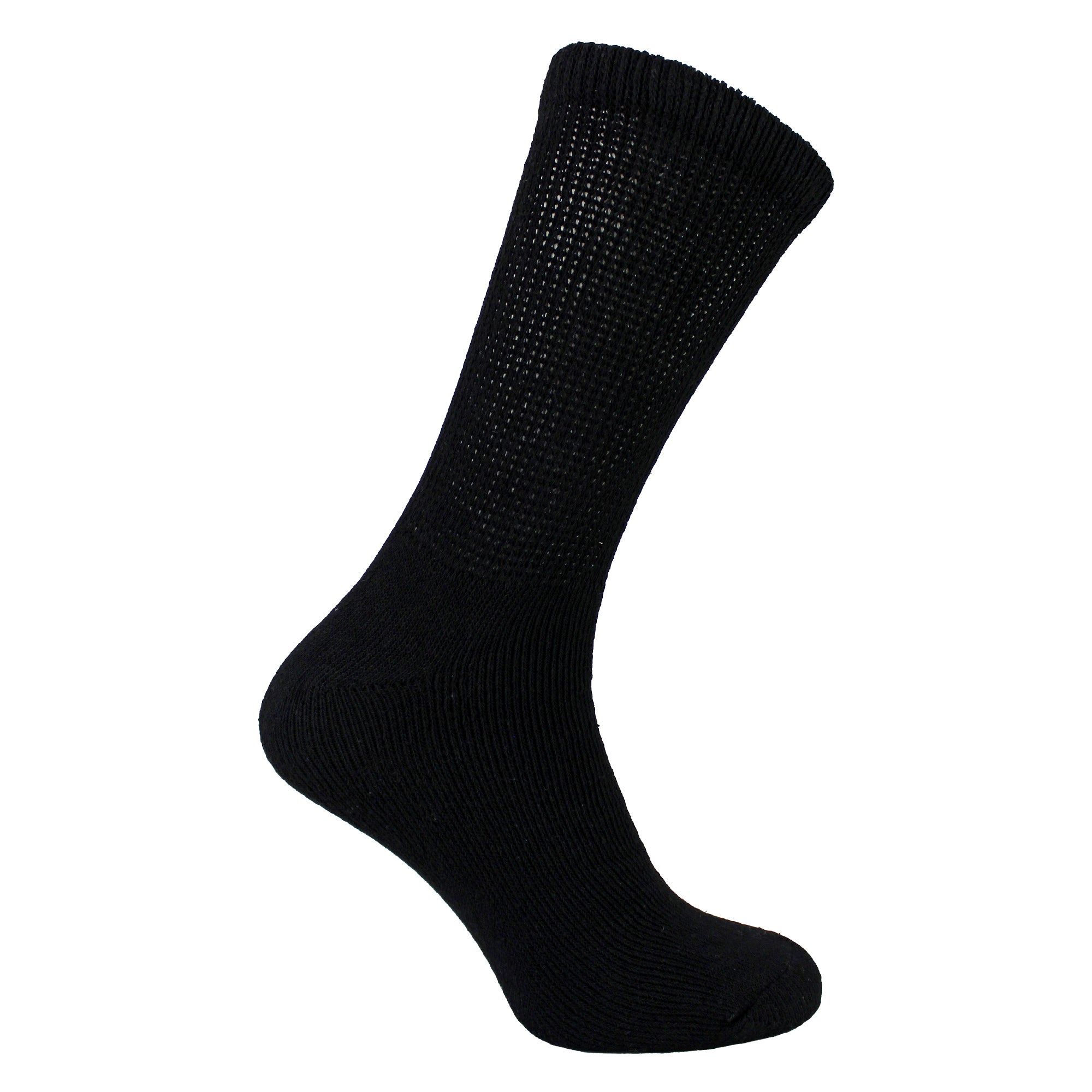 6 Pairs Mens Cotton Diabetic Socks - Soft Non Binding Everyday Comfort Socks