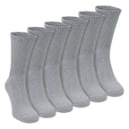 6 Pairs Mens Cotton Diabetic Socks - Soft Non Binding Everyday Comfort Socks