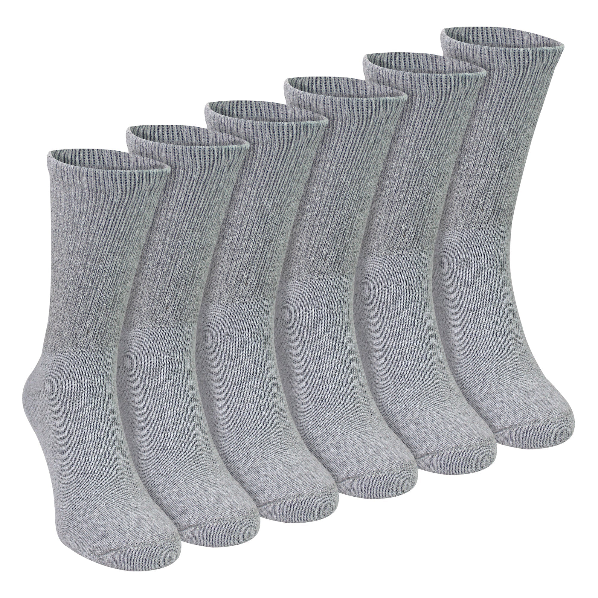 6 Pairs Mens Cotton Diabetic Socks - Soft Non Binding Everyday Comfort Socks