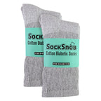 6 Pairs Mens Cotton Diabetic Socks - Soft Non Binding Everyday Comfort Socks