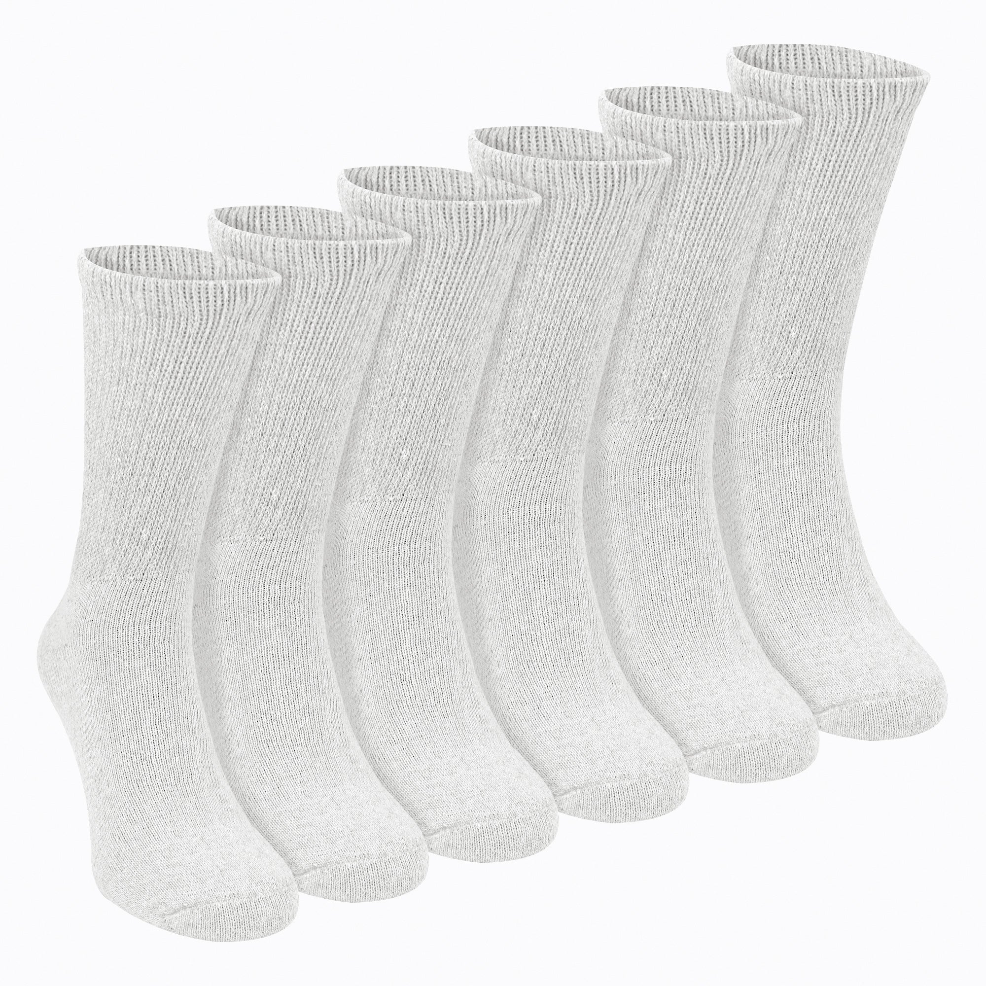 6 Pairs Mens Cotton Diabetic Socks - Soft Non Binding Everyday Comfort Socks