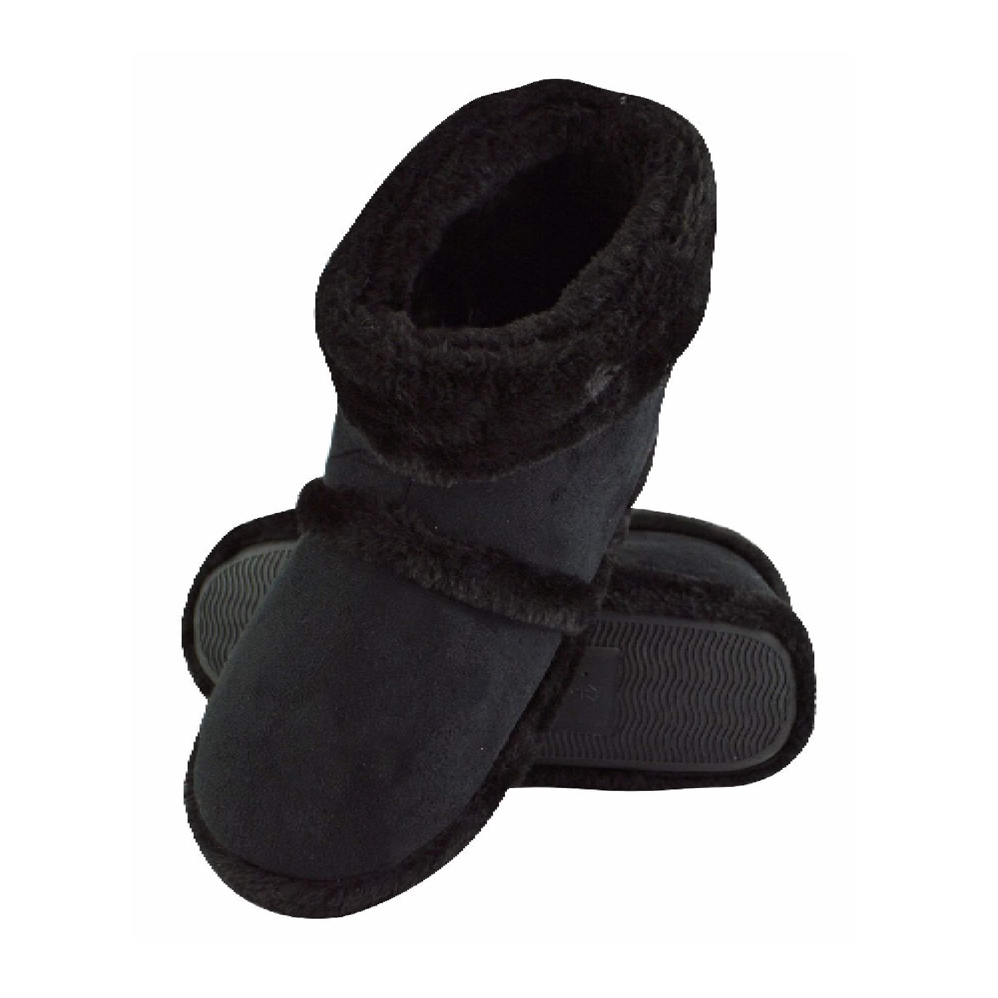 Mens Soft Plush Lined Memory Foam Slipper Booties (6 Sizes)