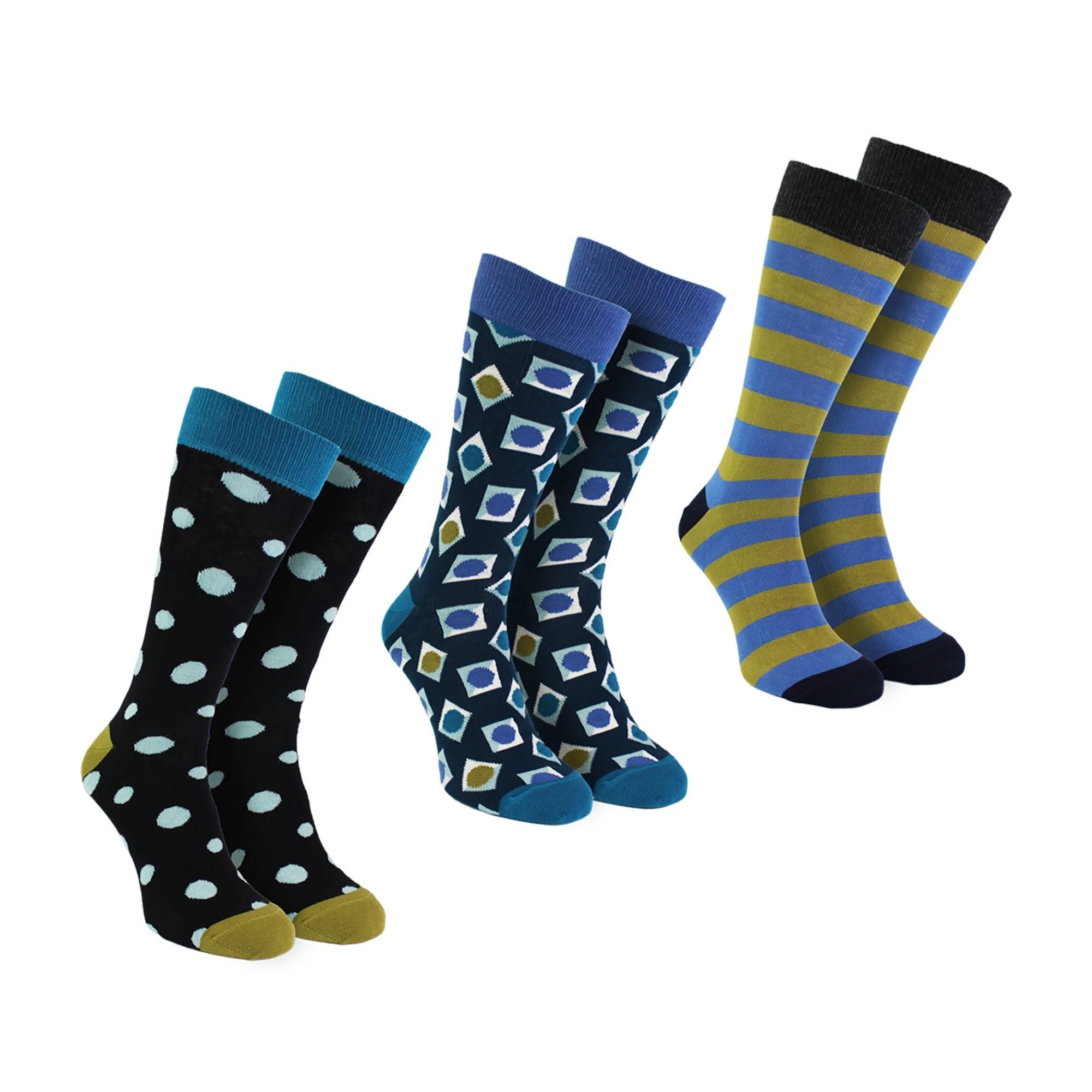 3 Pack Stylish Novelty Gift Box Dress Mens Socks - Gift Set for Every Occasion