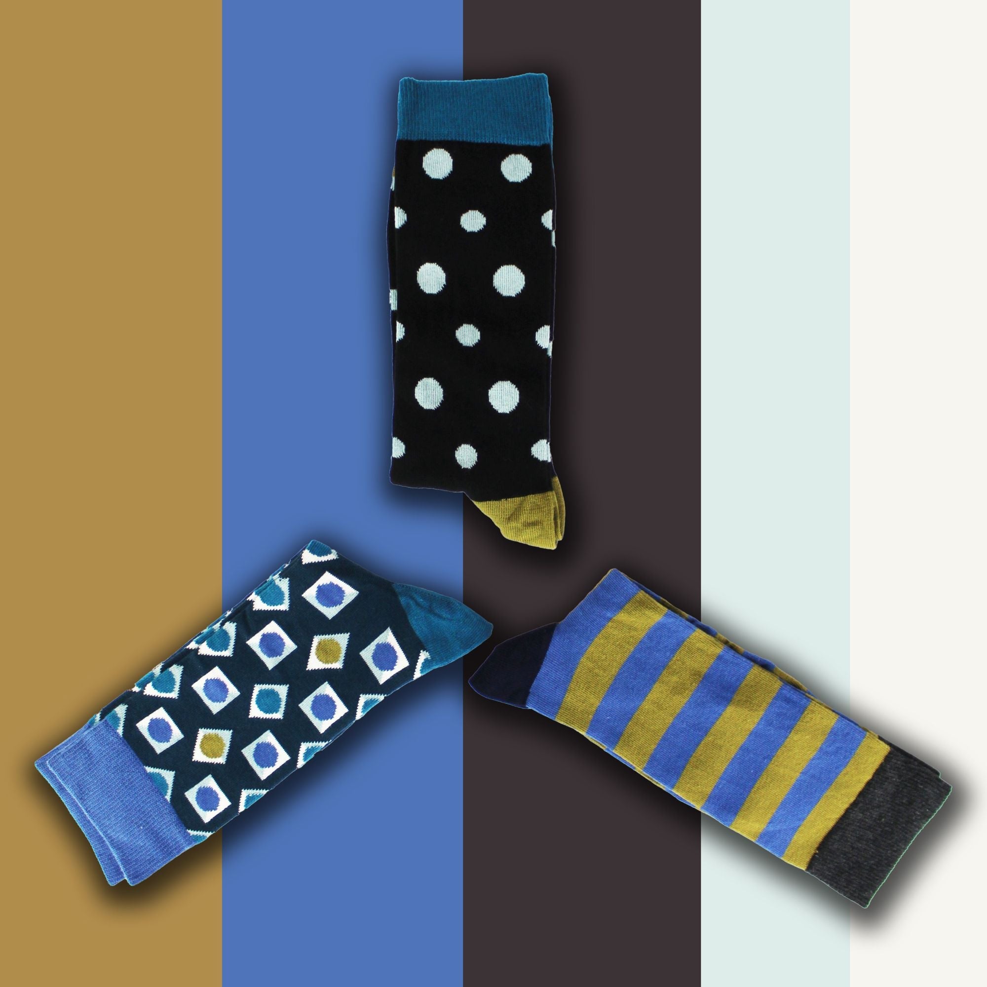 3 Pack Stylish Novelty Gift Box Dress Mens Socks - Gift Set for Every Occasion
