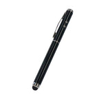 At-16 4 in 1 Mobile Phone Tablet Universal Handwriting Touch Screen Pen with Common Writing Pen & Red Laser & LED Light Function(Black)