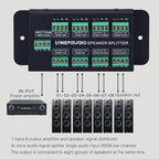 1 In 8 Out Amplifier And Sound Speaker Distributor, 8-Area Sound Source, Signal Distribution Panel, Audio Input, 300W Per Channel