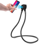 XWJ-1802D Magnetic Universal Tablet & Cell Phone Holder, Lazy Hanging on Neck Bracket, Mobile Phone Stand, 360 Degree Rotating Bendable Flexible Gooseneck Mount for Desk, Bed, Sofa for Any Phone & Tablet