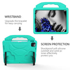 For iPad Pro 11 2022 / 2021 Children EVA Shockproof Tablet Case with Thumb Bracket (Glacier Green)