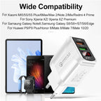 F002C QC3.0 USB + USB 2.0 Fast Charger with LED Digital Display for Mobile Phones and Tablets, UK Plug(White)