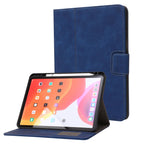 For iPad Pro 11 2022 / 2021 / 2020 / 2018 Calf Texture Horizontal Flip Leather Tablet Case(Dark Blue)