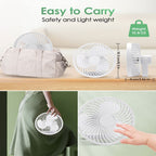 Multifunctional LED Rechargeable Outdoor Portable Tent Camping Fan(White)