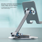 019 360 Degree Rotation Aluminum Alloy Desktop Phone Tablet Holder(Black)