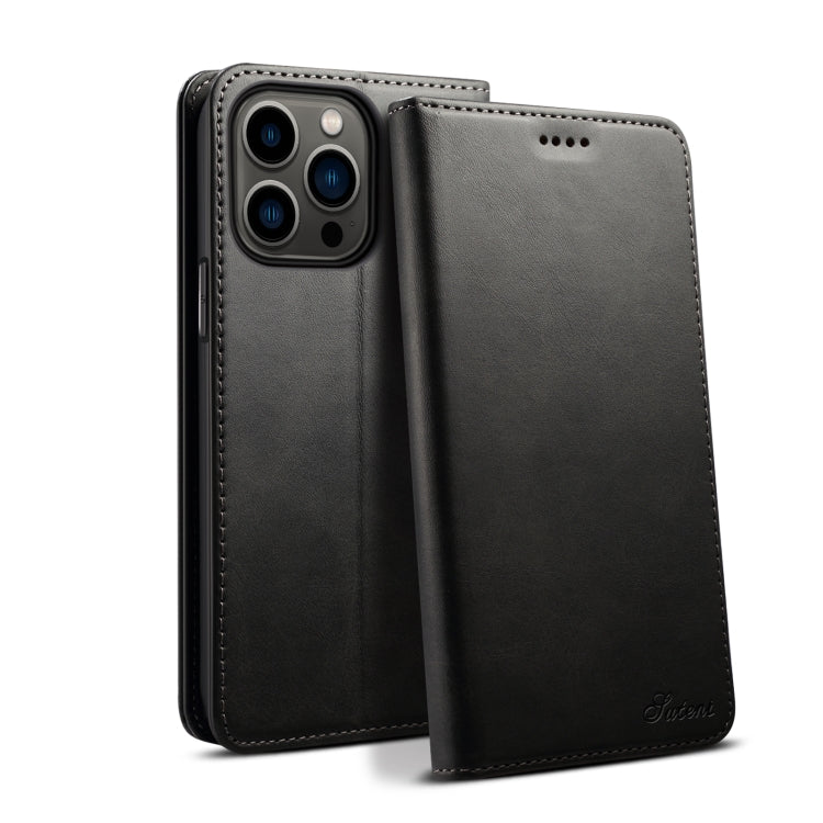 Suteni Calf Texture Horizontal Flip Leather Phone Case, For iPhone Air, For iPhone 16 Pro Max, For iPhone 16 Pro, For iPhone 16 Plus, For iPhone 16, For iPhone 15 Pro Max