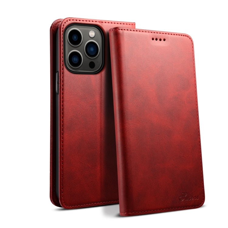Suteni Calf Texture Horizontal Flip Leather Phone Case, For iPhone Air, For iPhone 16 Pro Max, For iPhone 16 Pro, For iPhone 16 Plus, For iPhone 16, For iPhone 15 Pro Max