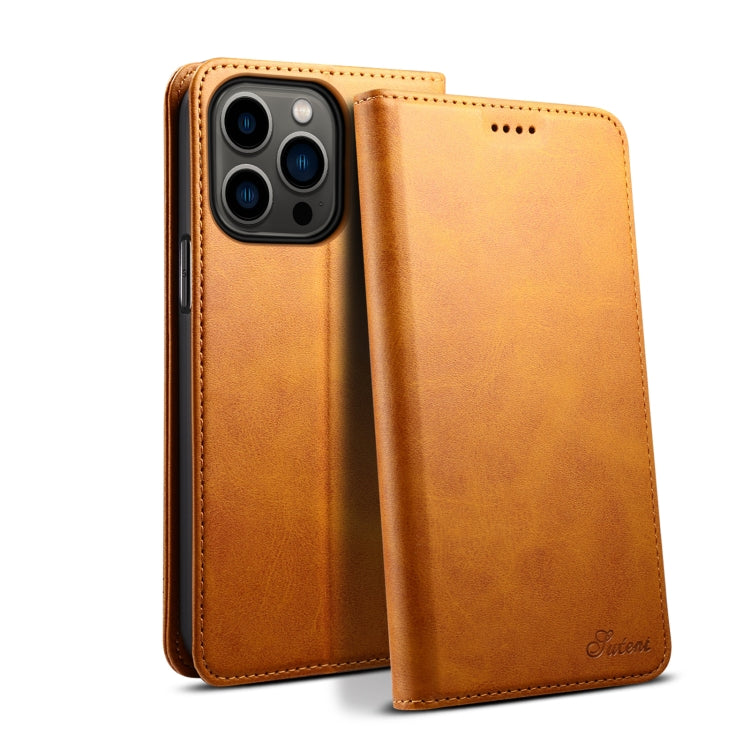 Suteni Calf Texture Horizontal Flip Leather Phone Case, For iPhone Air, For iPhone 16 Pro Max, For iPhone 16 Pro, For iPhone 16 Plus, For iPhone 16, For iPhone 15 Pro Max