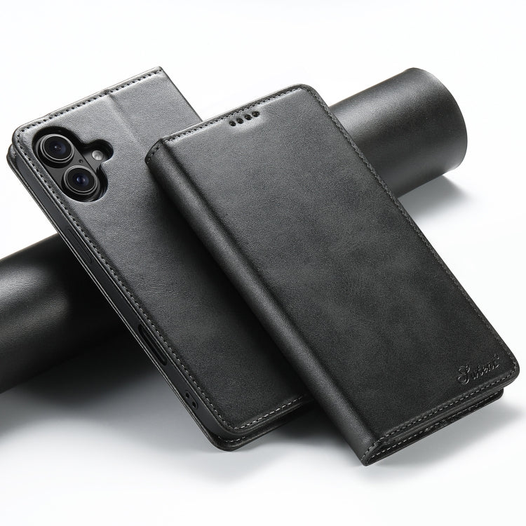 Suteni Calf Texture Horizontal Flip Leather Phone Case, For iPhone Air, For iPhone 16 Pro Max, For iPhone 16 Pro, For iPhone 16 Plus, For iPhone 16, For iPhone 15 Pro Max