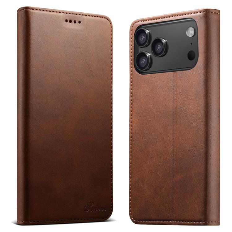 Suteni Calf Texture Horizontal Flip Leather Phone Case, For iPhone 18, For iPhone 18 Pro, For iPhone 18 Pro Max, For iPhone 17 Pro Max, For iPhone 17 Pro, For iPhone 17