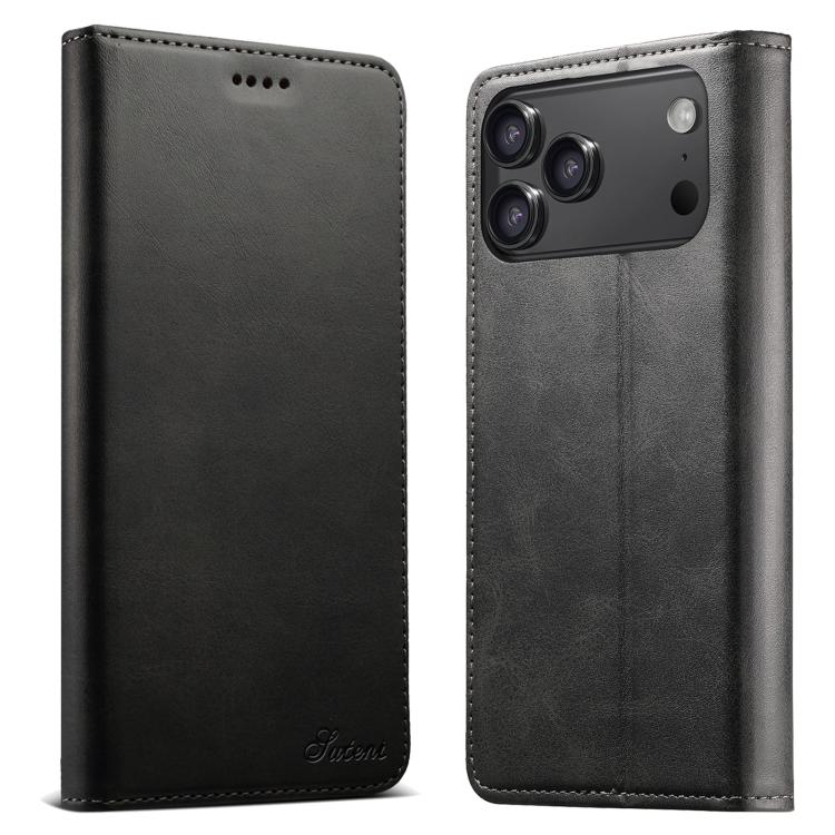 Suteni Calf Texture Horizontal Flip Leather Phone Case, For iPhone 18, For iPhone 18 Pro, For iPhone 18 Pro Max, For iPhone 17 Pro Max, For iPhone 17 Pro, For iPhone 17