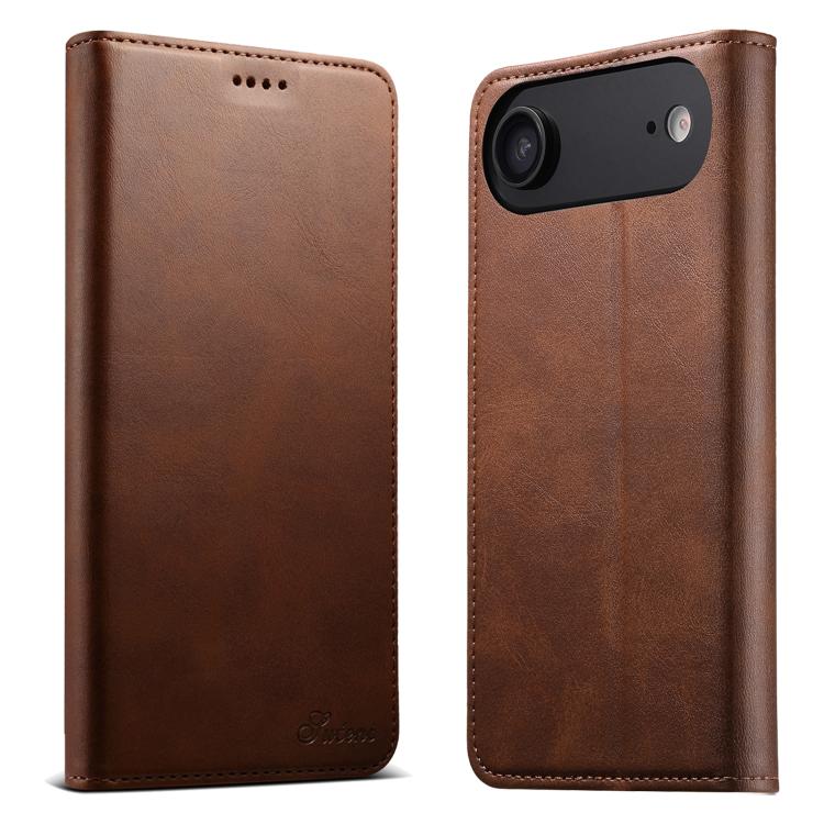 Suteni Calf Texture Horizontal Flip Leather Phone Case, For iPhone Air, For iPhone 16 Pro Max, For iPhone 16 Pro, For iPhone 16 Plus, For iPhone 16, For iPhone 15 Pro Max