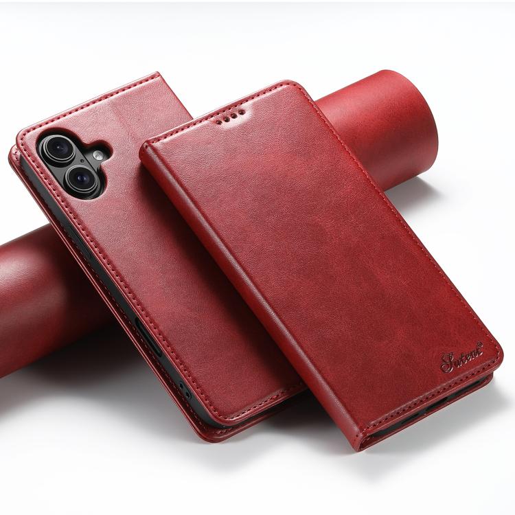 Suteni Calf Texture Horizontal Flip Leather Phone Case, For iPhone 18, For iPhone 18 Pro, For iPhone 18 Pro Max, For iPhone 17 Pro Max, For iPhone 17 Pro, For iPhone 17