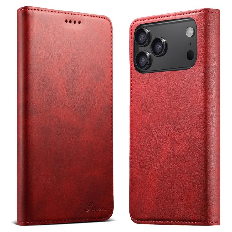 Suteni Calf Texture Horizontal Flip Leather Phone Case, For iPhone 18, For iPhone 18 Pro, For iPhone 18 Pro Max, For iPhone 17 Pro Max, For iPhone 17 Pro, For iPhone 17