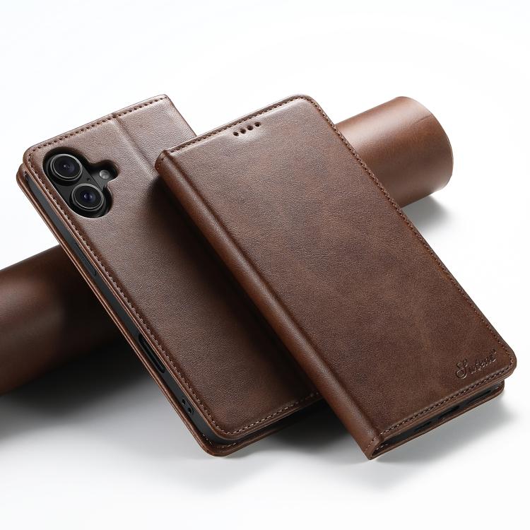 Suteni Calf Texture Horizontal Flip Leather Phone Case, For iPhone 18, For iPhone 18 Pro, For iPhone 18 Pro Max, For iPhone 17 Pro Max, For iPhone 17 Pro, For iPhone 17