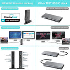 WAVLINK WL-UG69DK5 Laptop Dual 5K / 4K 60Hz Monitor Adapter USB 3.0 Docking Station, Plug:EU Plug