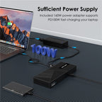 WAVLINK UG69PD25 Pro 100W PD Charging Triple 4K Display Laptop Docking Station, Plug:US Plug