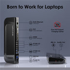 WAVLINK UG49DK4 Universal Laptop Docking Station Dual Monitor Supports DVI / HDMI / VGA(UK Plug)
