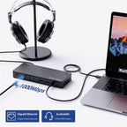 WAVLINK UTD22 Support 96W Laptop Charging USB4 Docking Station Dual Monitor USB-C Hub(EU Plug)