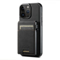 Suteni H19 Litchi Grain 2-in-1 MagSafe Removable Card Box Back Phone Case, For iPhone 12 Pro, For iPhone 17e / 16e
