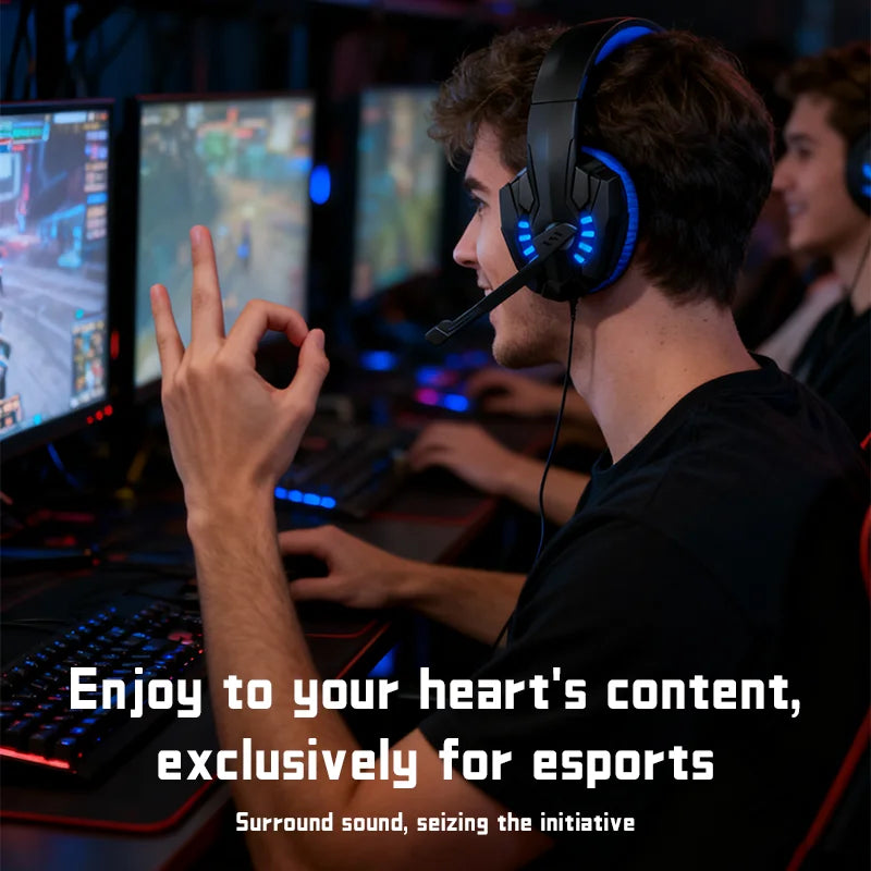 Gaming Headset with Mic Over-Ear Headphones Stereo