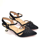 Women's Italian Fashion Peep Toe Pump Shoes with Matching Bag Set for Wedding