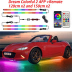 RGB Car Underglow LED Lights  Flexible 12V Underbody Ambient Light with App Control