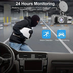 3 Lens Dash Cam 1080P Front, Rear & Interior Car Camera with WiFi & Night Vision