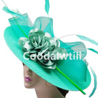 Big Flower Fascinators Hat Headpiece Women Kentucky Church Millinery Cap Ladies