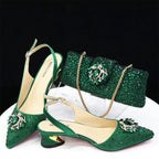 Italian Hollow Design Women's Shoes And Matching Bag