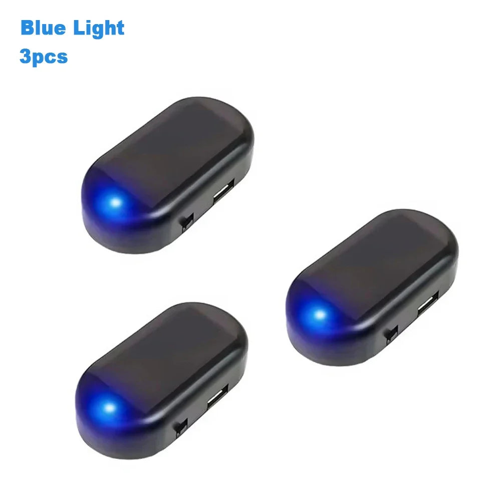 Solar Car Security Light LED Flashing Anti-Theft Warning Light (Dummy Alarm)