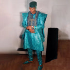 Elegant African Dresses for Women Traditional Bazin Embroidery Wedding Party