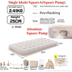 MOUNTAINHIKER 2025 Interior Air Mattress Glamping Mats PVC Inflatable Sleeping Mattress 1/3 Person Camping Bed Mat Built-in Pump