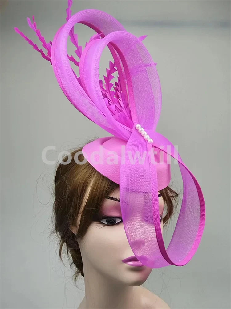 Ladies Royal Ascot Chapeau Cap Wedding Fascinator Hat Headpiece Women Church