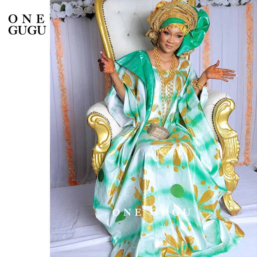 Unique Perfumed First Quality African Dashiki Basin Dress Nigerian Origianl Printing Bazin Riche Wedding Party Boubou Robe