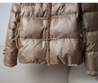 Women's White Duck down Jacket 2025 Winter Collection Real Faux Fur Collar Hair Puffer Coat Vintage Street wear