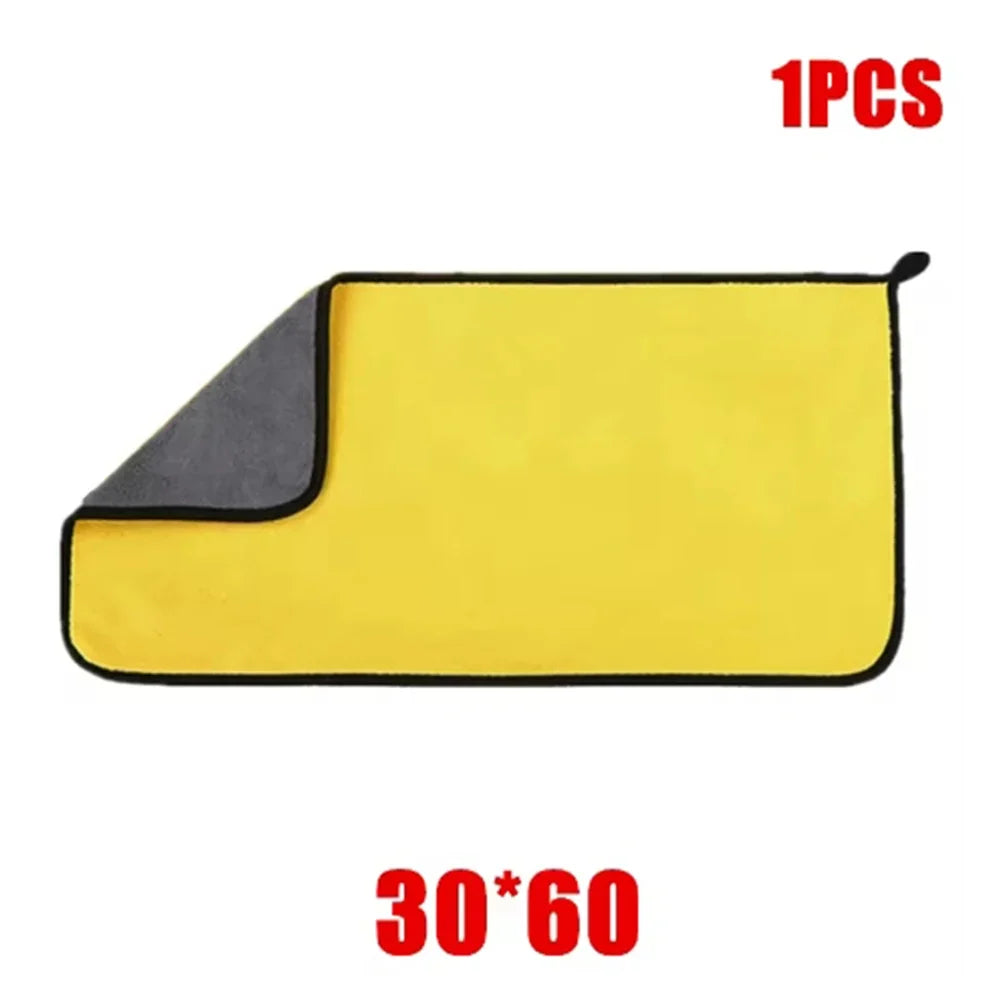 Microfiber Car Cleaning Towels (1/2/5PCS) Ultra-Fine Soft Drying & Detailing Cloths