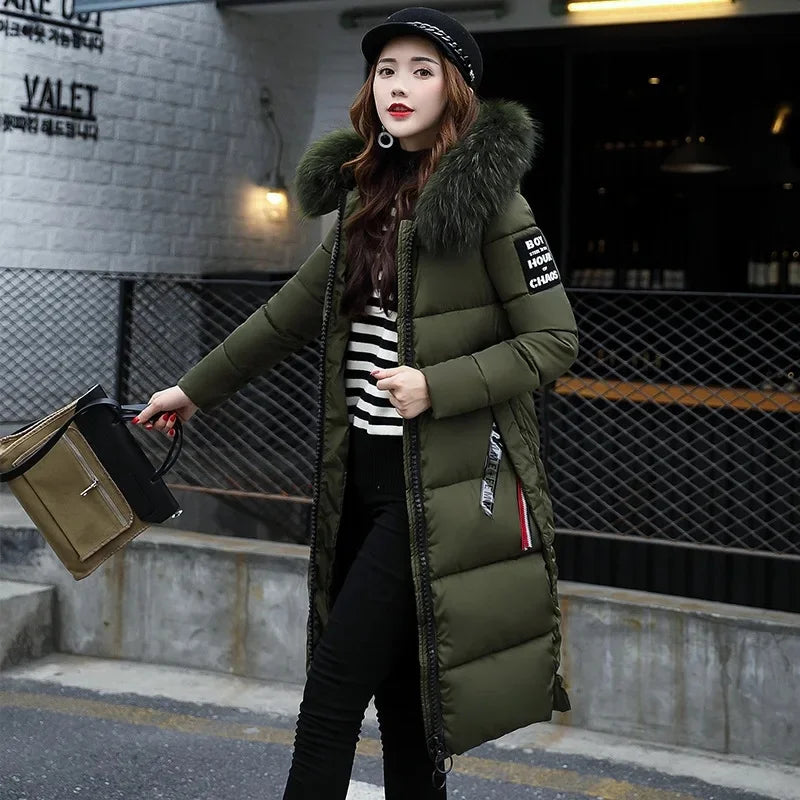 Women's Long down Hooded Jacket